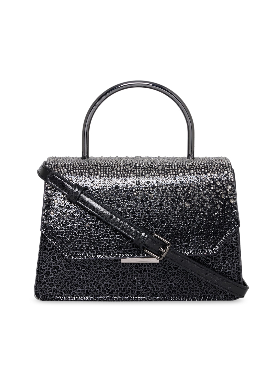 Buy ALDO Black Textured Structured Handheld Bag - Handbags for Women ...