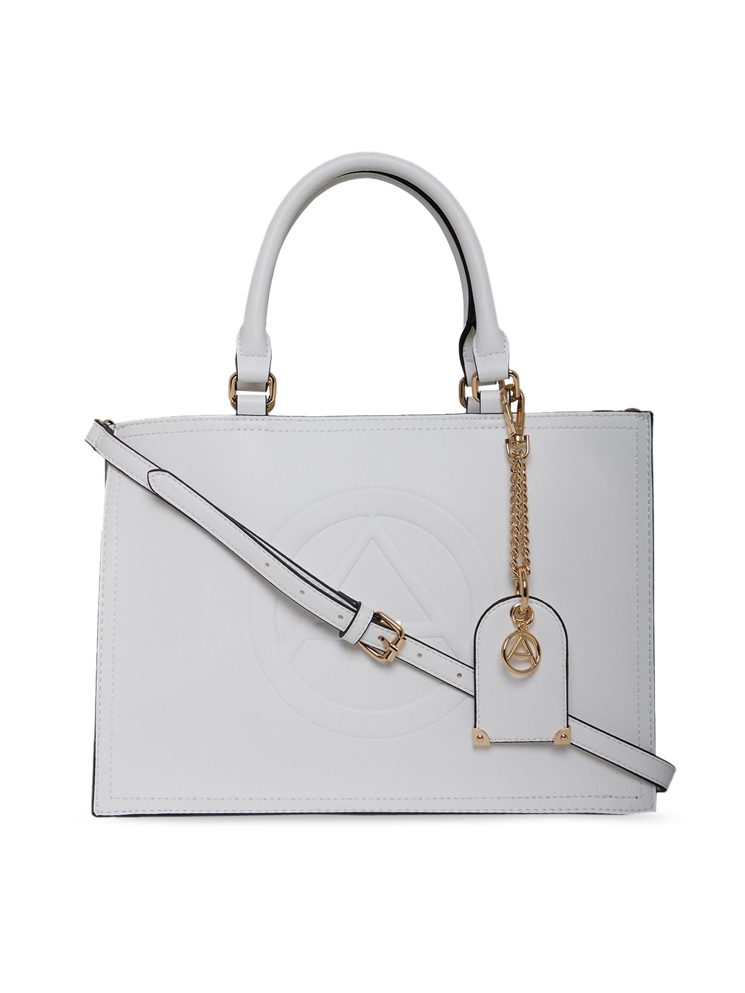Buy ALDO White Structured Handheld Bag With Quilted Handbags for