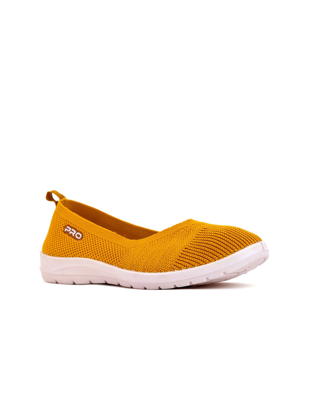 Buy Khadims Women Mustard Yellow Woven Design Slip On Sneakers Casual