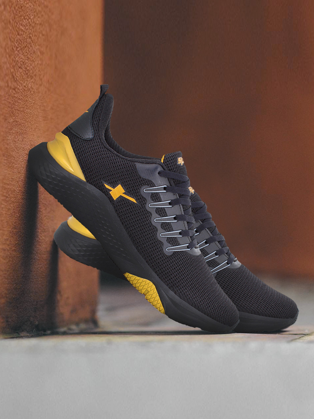 Buy Sparx Men Black Mesh Running Non Marking Shoes Sports Shoes for