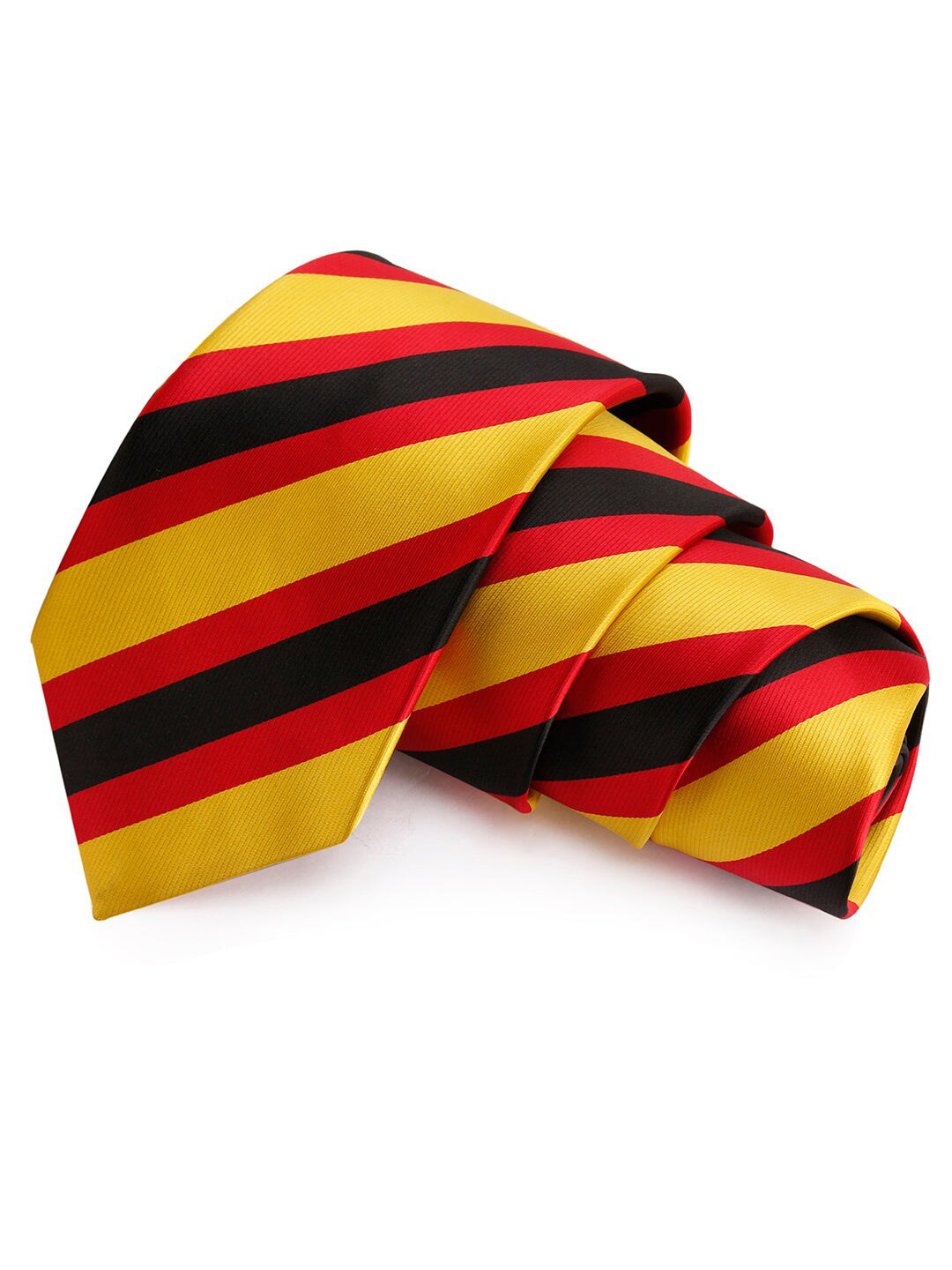Buy PELUCHE Men Yellow & Black Striped Broad Tie Ties for Men