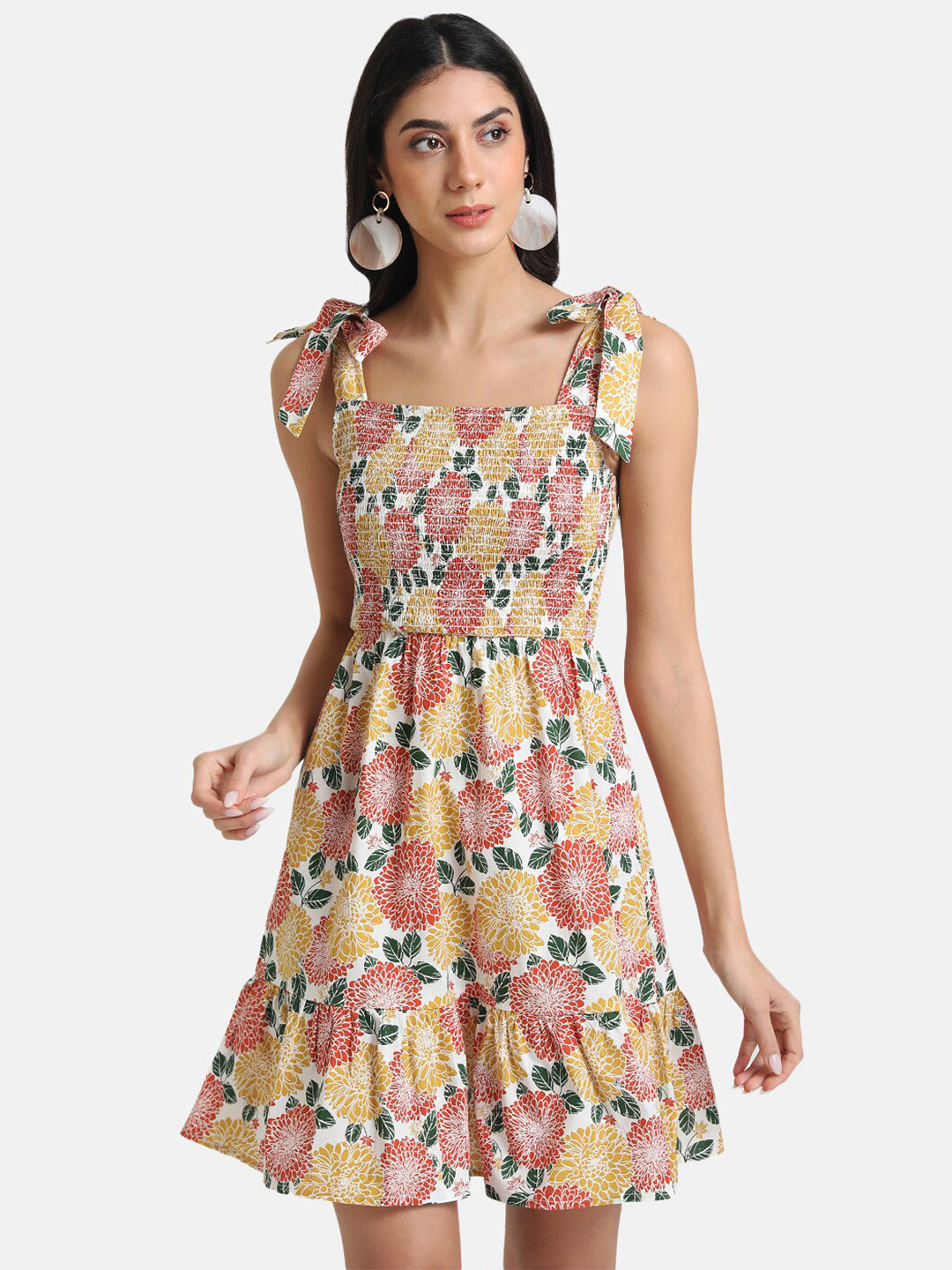 Buy Kazo Yellow Floral Dress Dresses for Women 17402128 Myntra