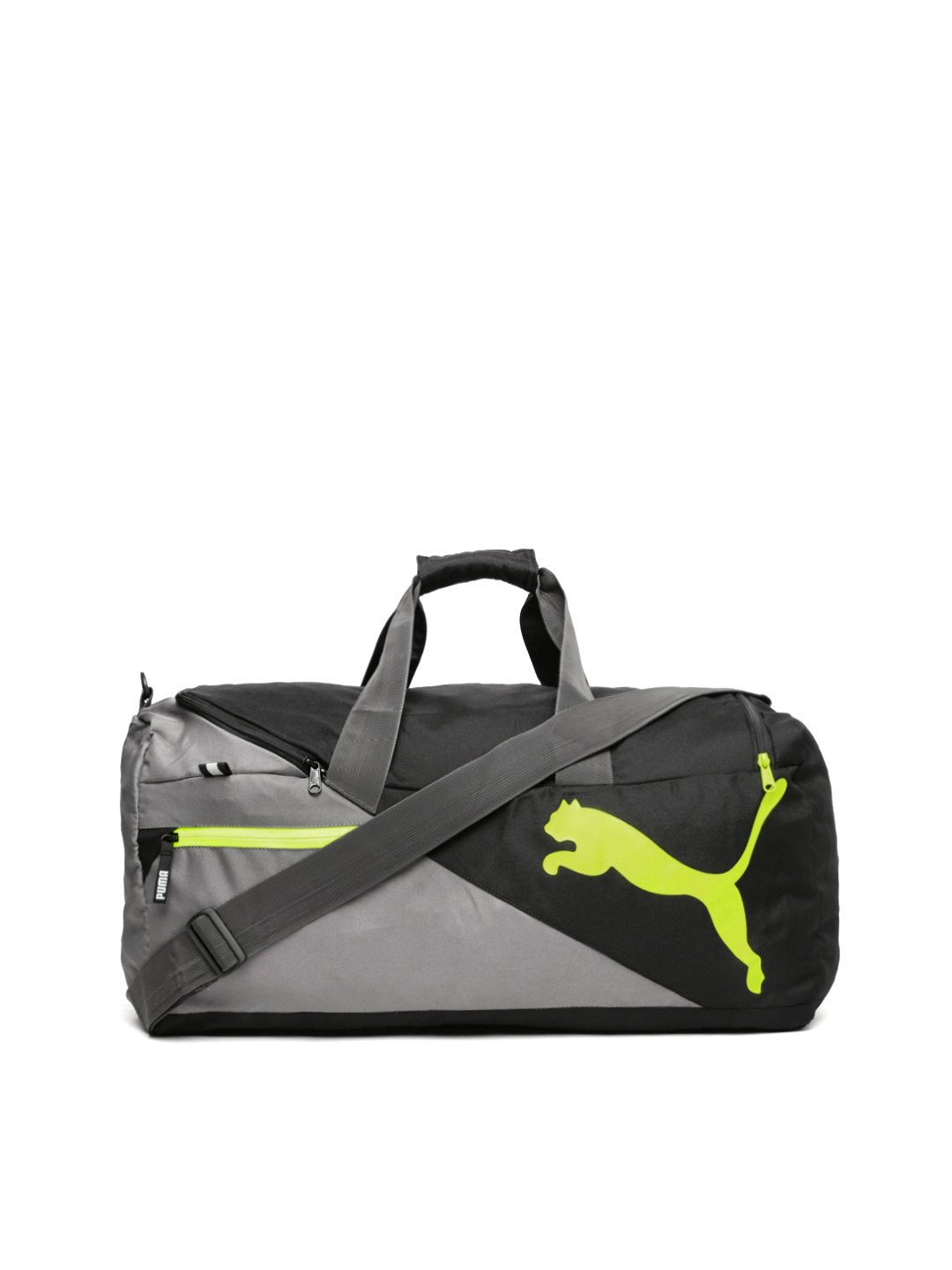 Buy Puma Unisex Black & Grey Fundamentals Sports Bag M Duffel Bag