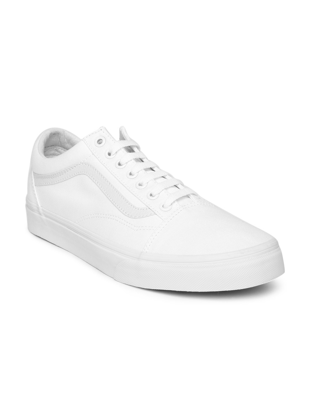 Buy Vans Unisex White Solid Old Skool Regular Sneakers - Casual Shoes for Unisex 1741073 | Myntra