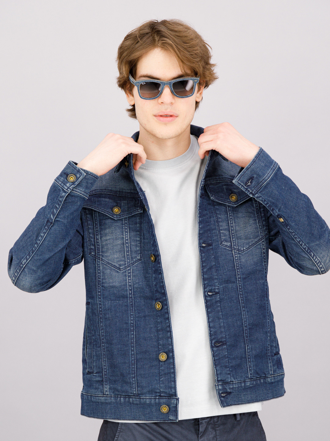 Buy FREESOUL Men Blue Washed Denim Jacket Jackets for Men 17412576