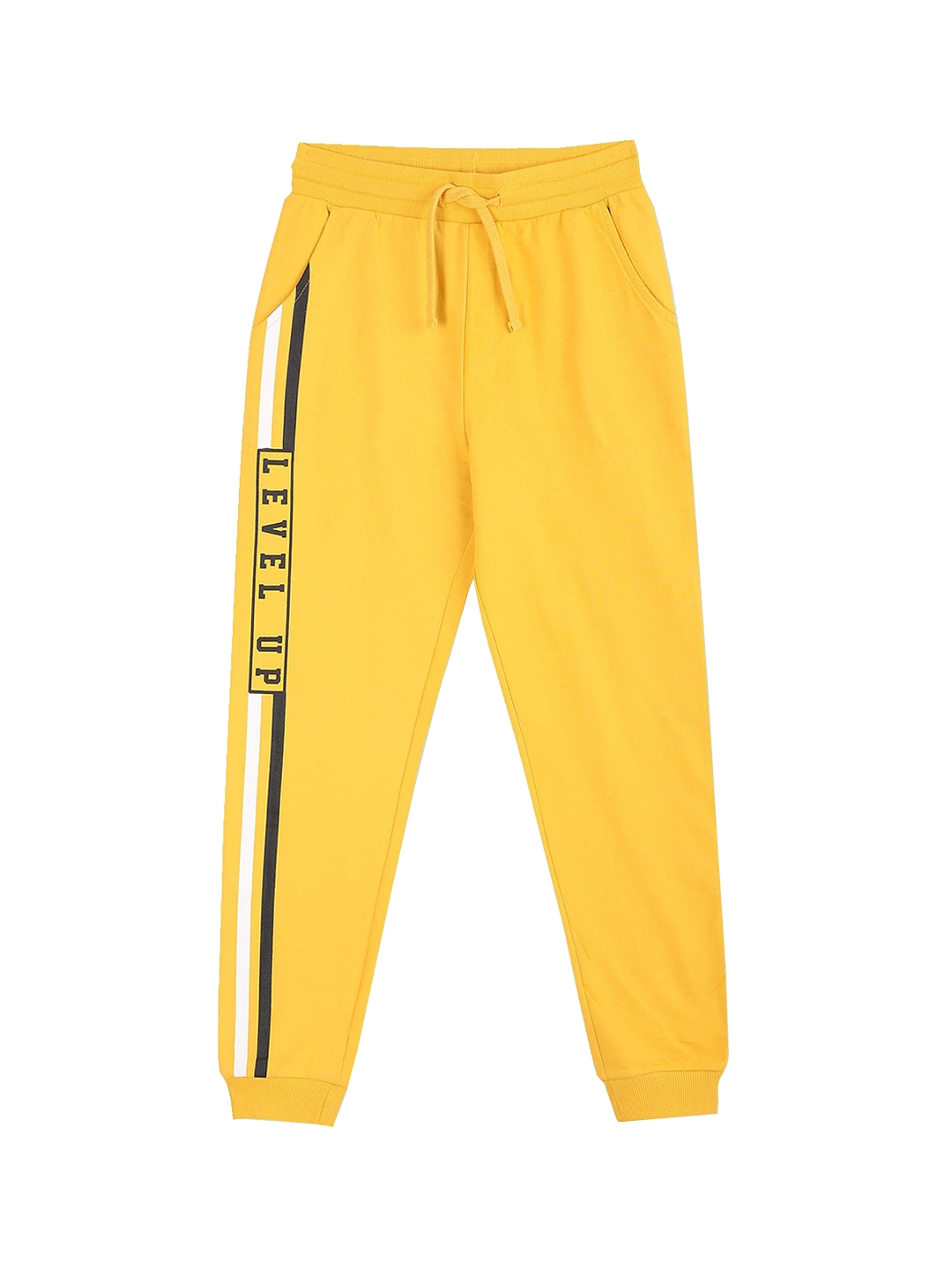 Buy Ruggers Junior Boys Yellow Solid Straight Fit Joggers - Track Pants ...