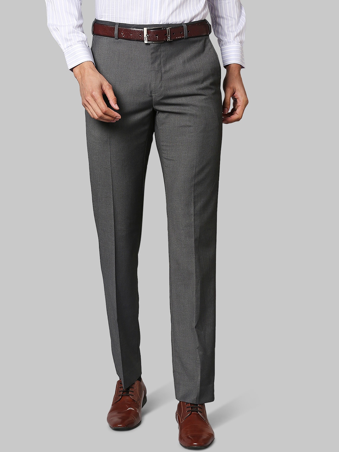 Buy Raymond Men Grey Formal Trousers - Trousers for Men 17420100 | Myntra