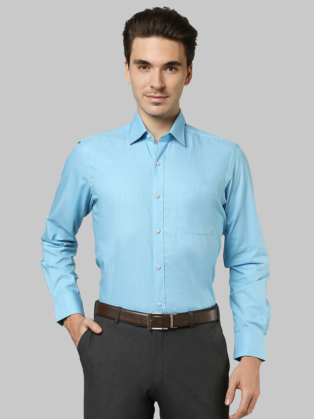 Buy Raymond Men Blue Formal Shirt Shirts for Men 17421390 Myntra