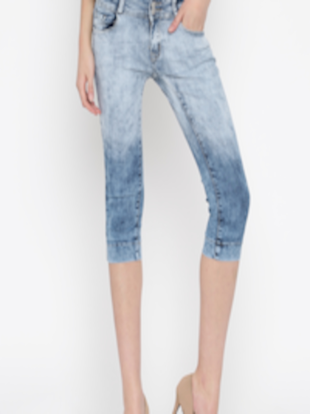 Buy Deal Jeans Blue Denim Capris - Capris for Women 1742192 | Myntra