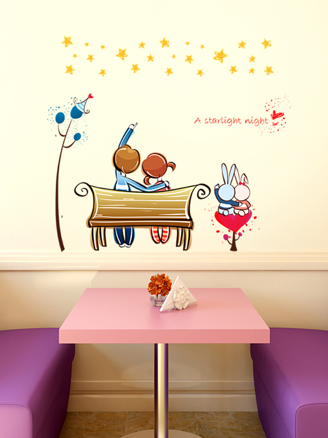 Buy Aspire Multicoloured Cute Cartoon Wall Sticker Decals And