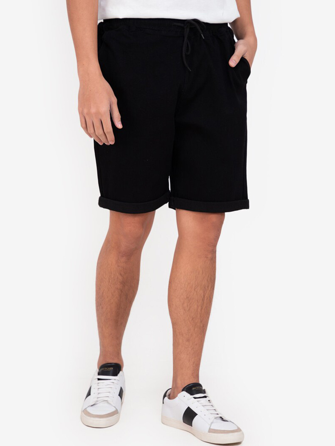 Buy ZALORA BASICS Men Black Outdoor Denim Shorts Shorts for Men 17428118 Myntra