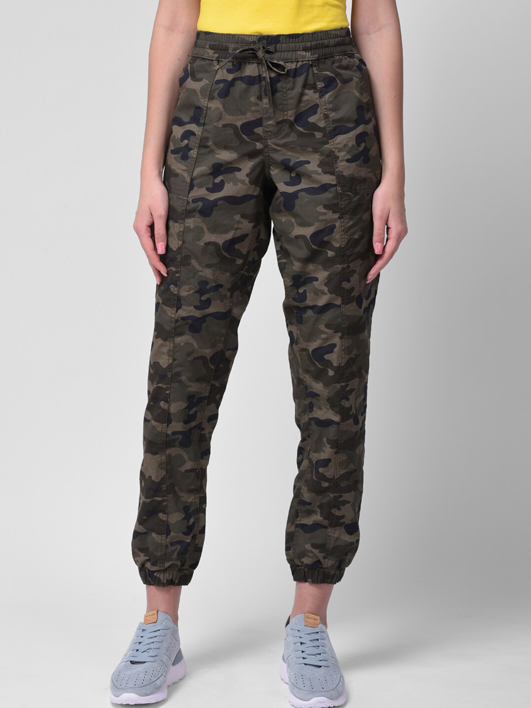 Woodland And Yellow Camo Print Women's Joggers main image 1
