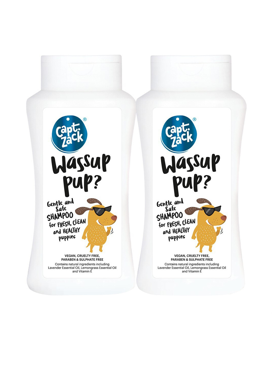 Buy Captain Zack Pack Of 2 Wassup Pup? Gentle & Safe Shampoo For