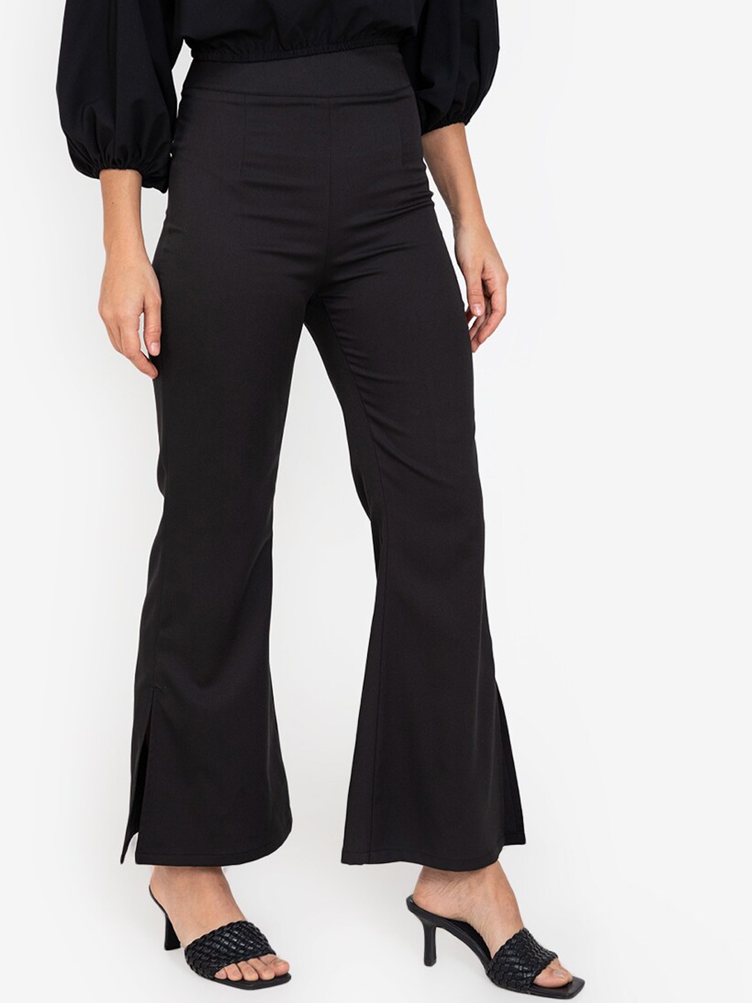 Buy ZALORA WORK Women Black Trousers - Trousers for Women 17431486 | Myntra
