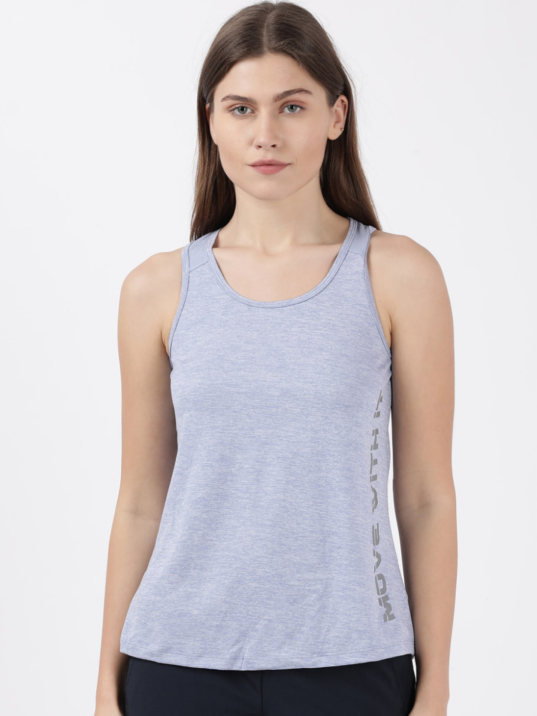 Buy Jockey Women Blue & Grey Printed Pure Cotton Relaxed Fit Thermal