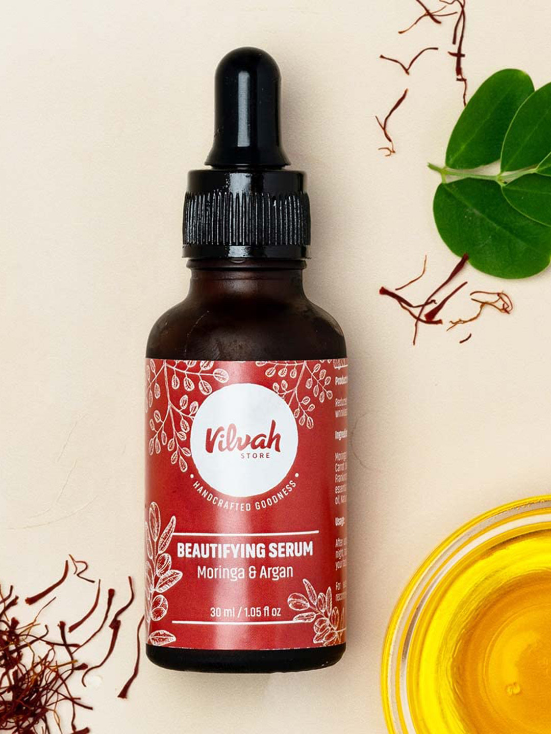 Buy Vilvah Store Beautifying Face Serum With Moringa & Argan Oil For