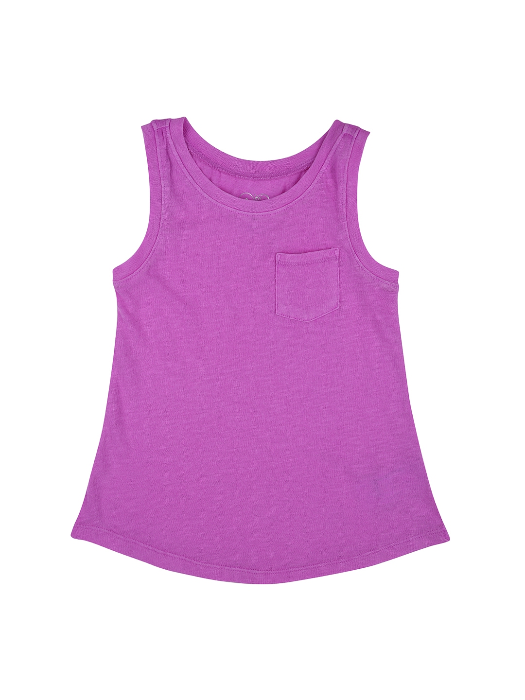 Buy JUSTICE Girls Purple Solid Round Neck Sleeveless T Shirt - Tshirts ...