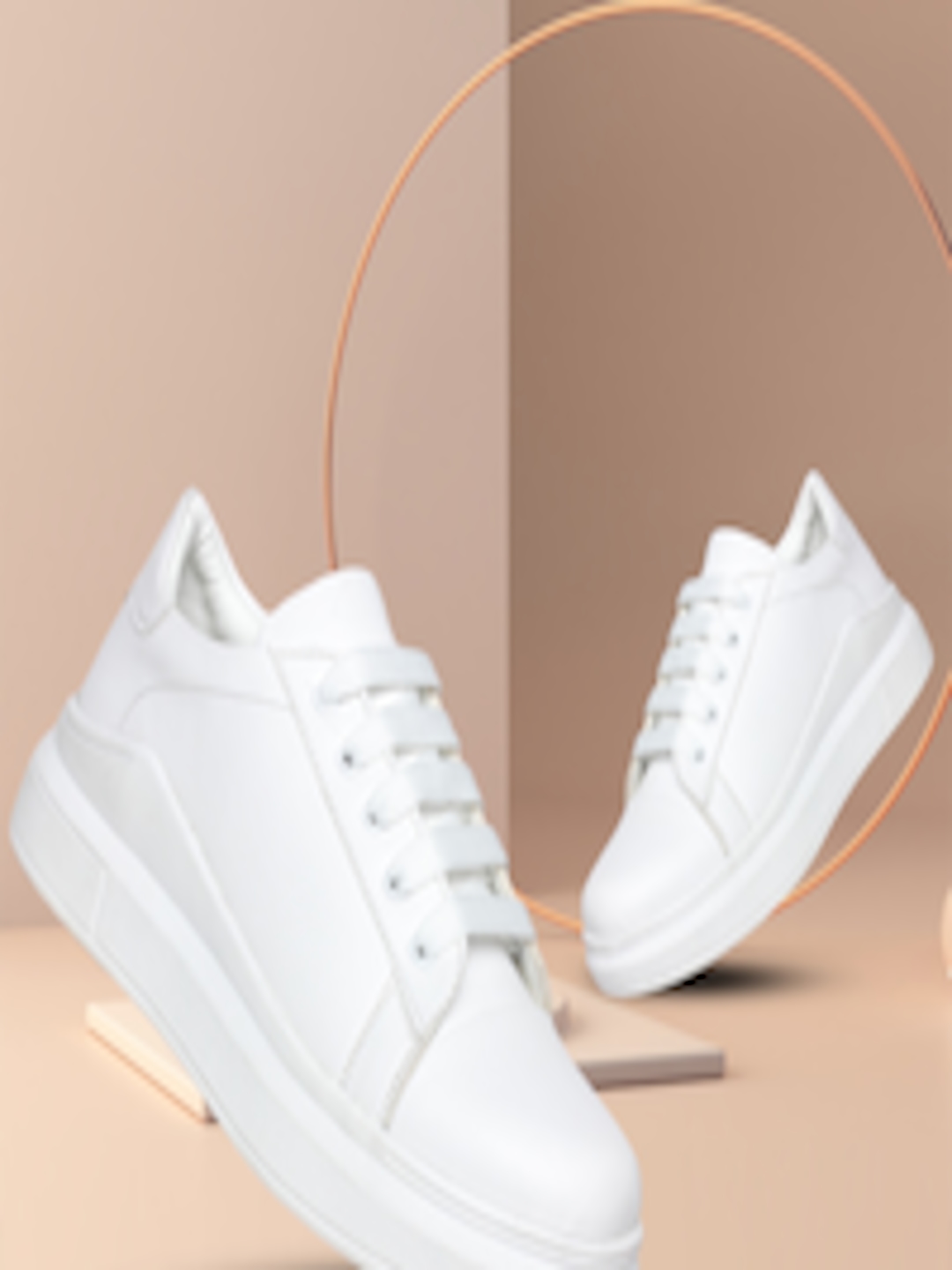 Buy VENDOZ Women White Woven Design Sneakers - Casual Shoes for Women ...