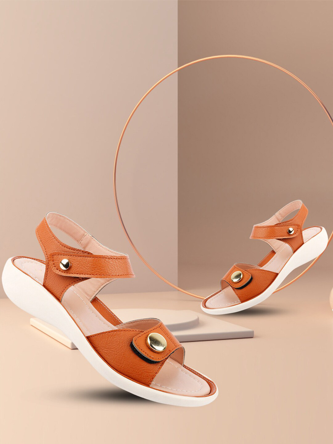 Buy VENDOZ Women Tan Comfort Sandals Sandals for Women 17441154 Myntra