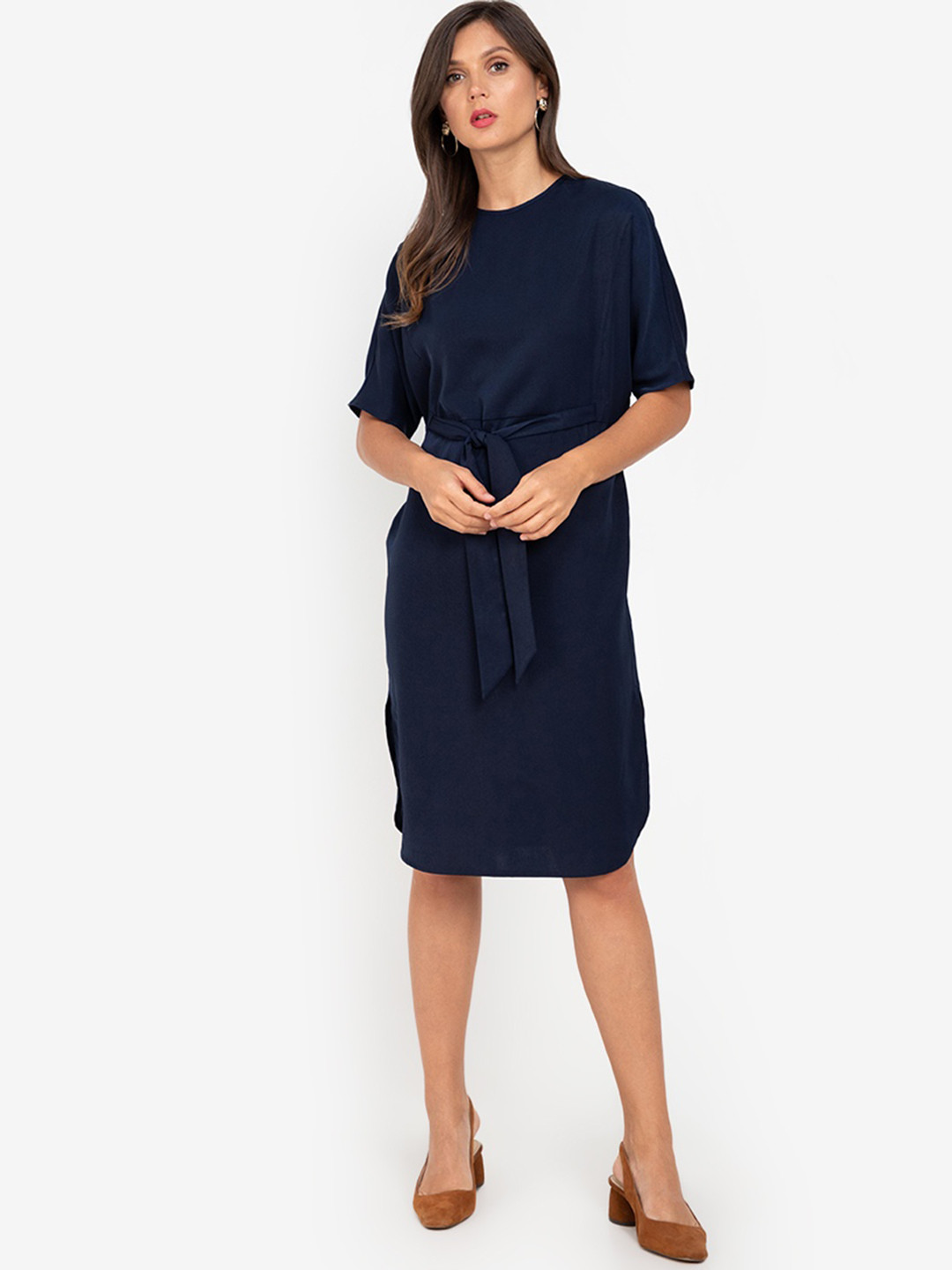 Buy ZALORA WORK Navy Blue Bodycon Dress Dresses for Women 17441232 Myntra