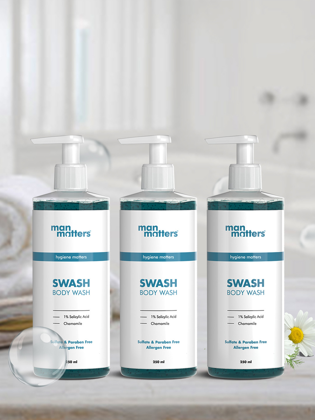 Buy Man Matters Set Of 3 1 Salicylic Acid Body Wash For Acne Body