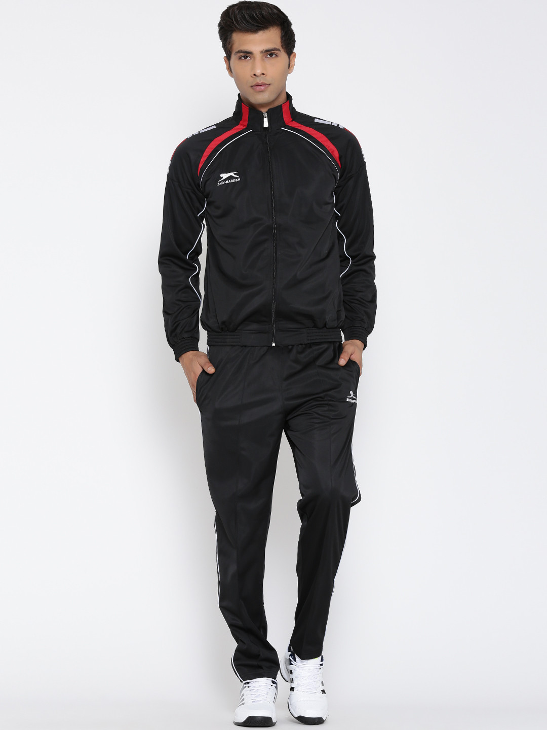 Buy Shiv Naresh Black Solid Tracksuit Tracksuits for Men 1744242 Myntra