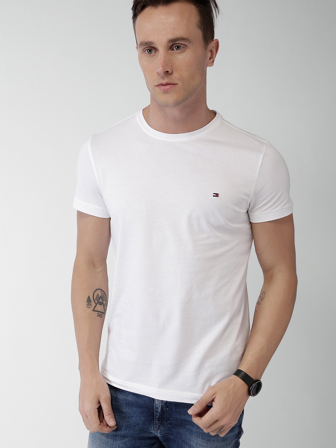 Buy Tommy Hilfiger White T Shirt - Tshirts for Men 1744908 | Myntra