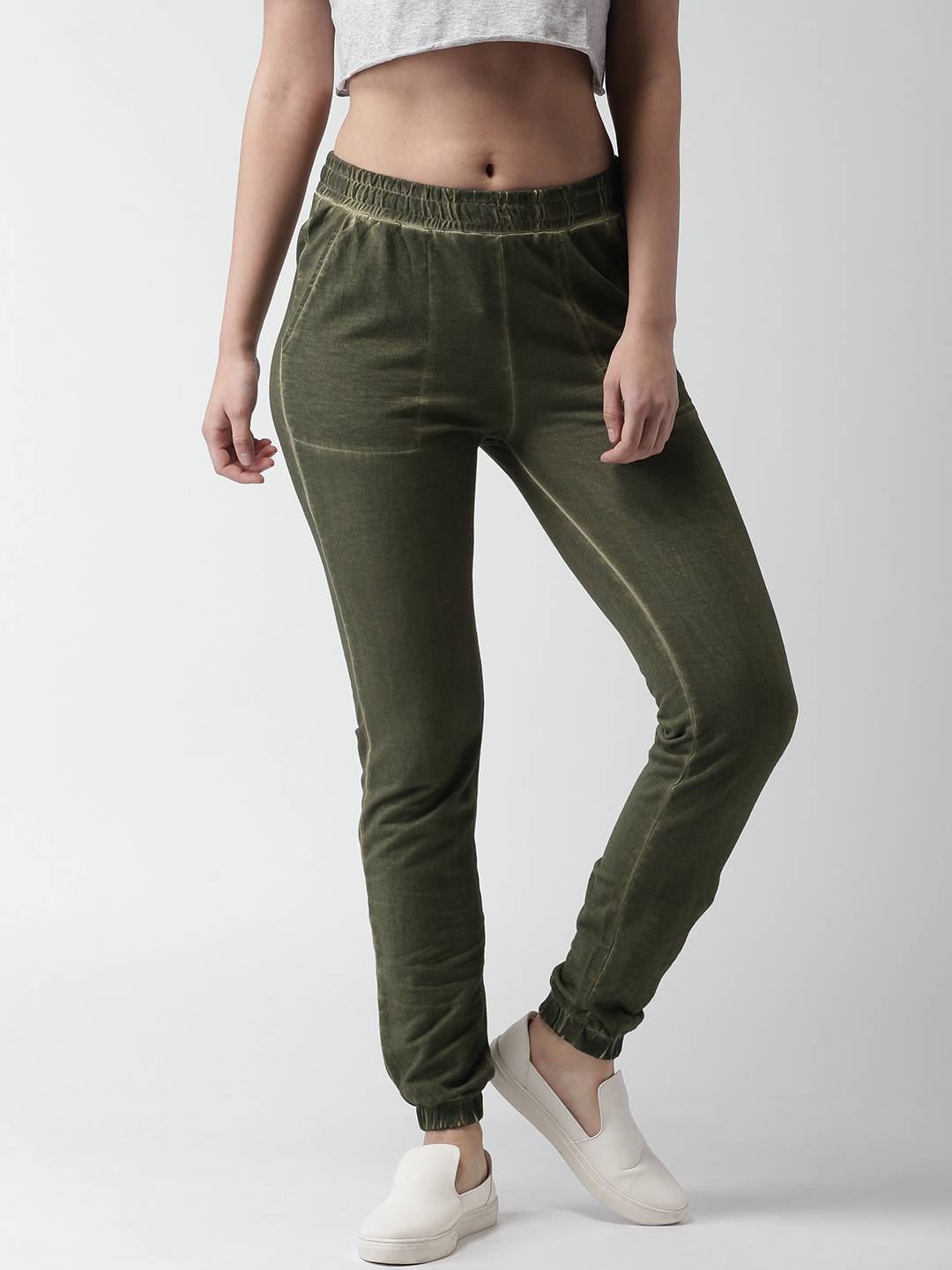 joggers olive green