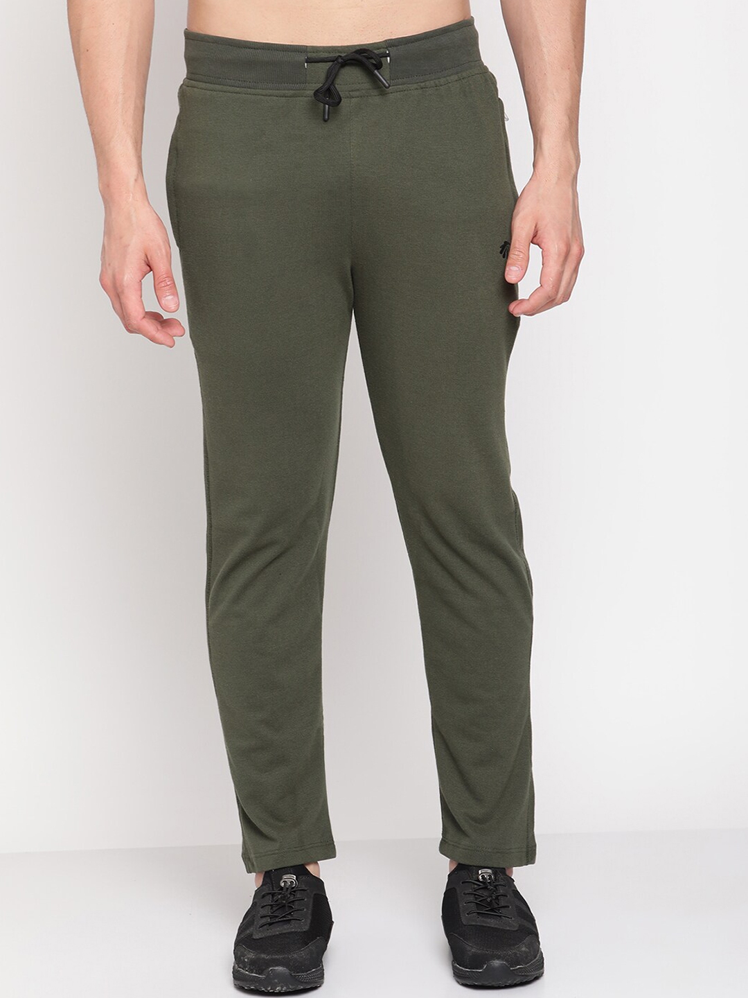 Buy Gallus Men Olive Regular Fit Cotton Track Pants - Track Pants for ...