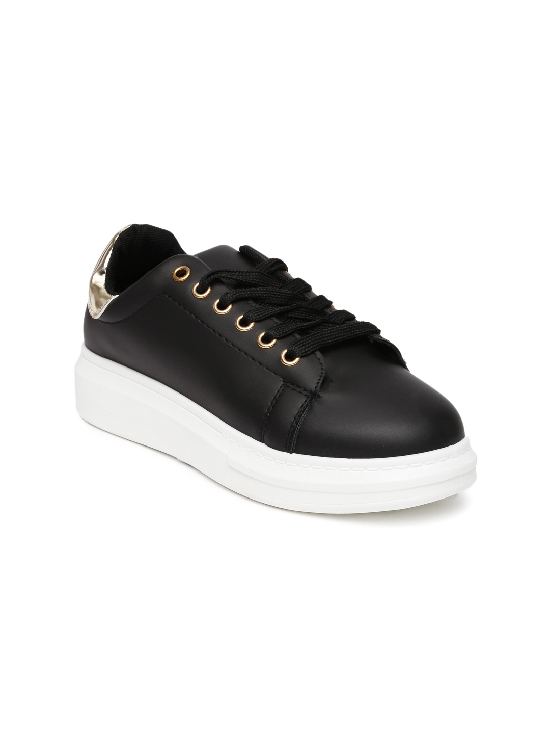 Buy Ginger By Lifestyle Women Black Sneakers - Casual Shoes for Women ...