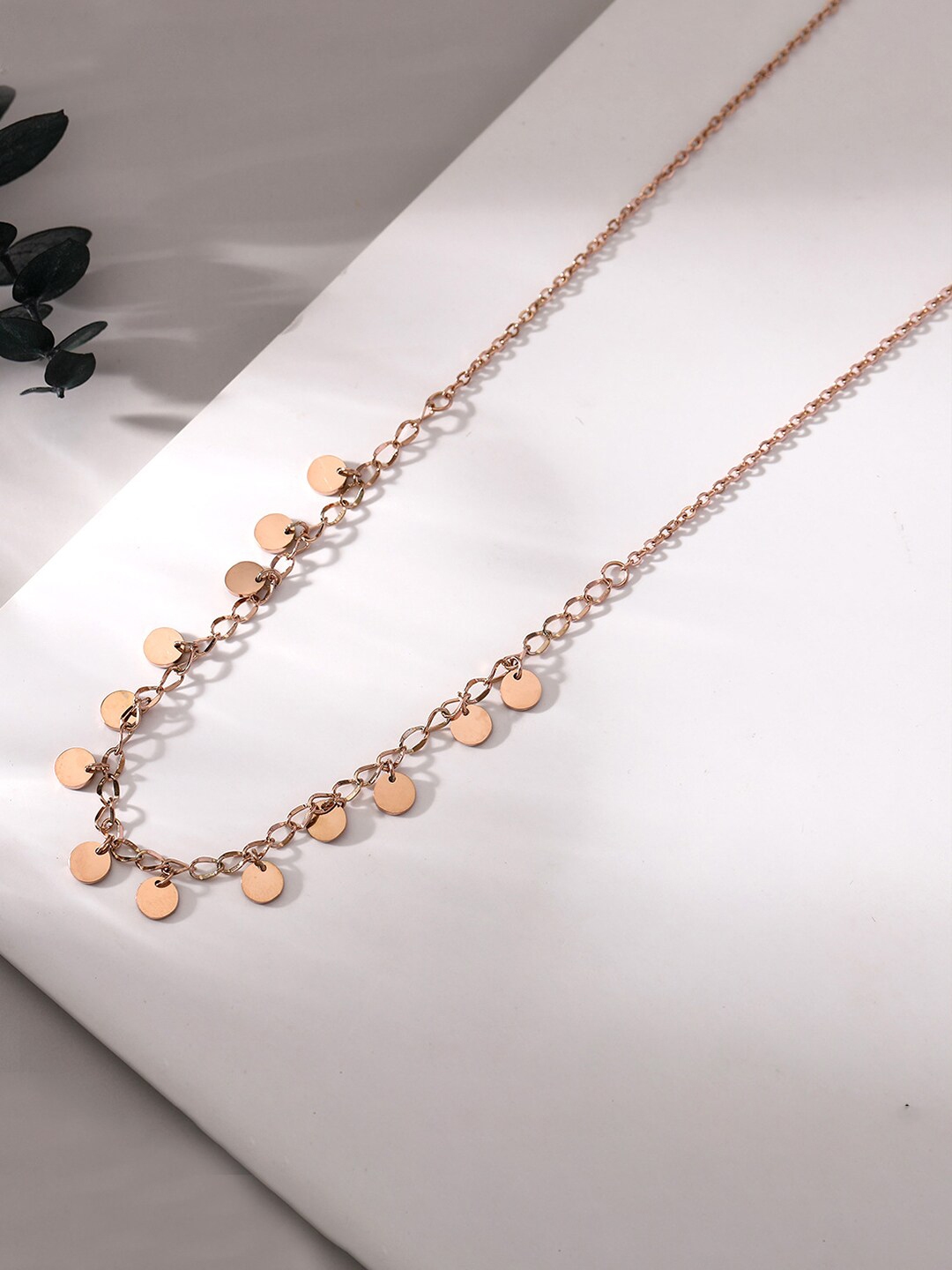 Buy Yellow Chimes Rose Gold Plated Necklace - Necklace And Chains for Women 17451742 | Myntra