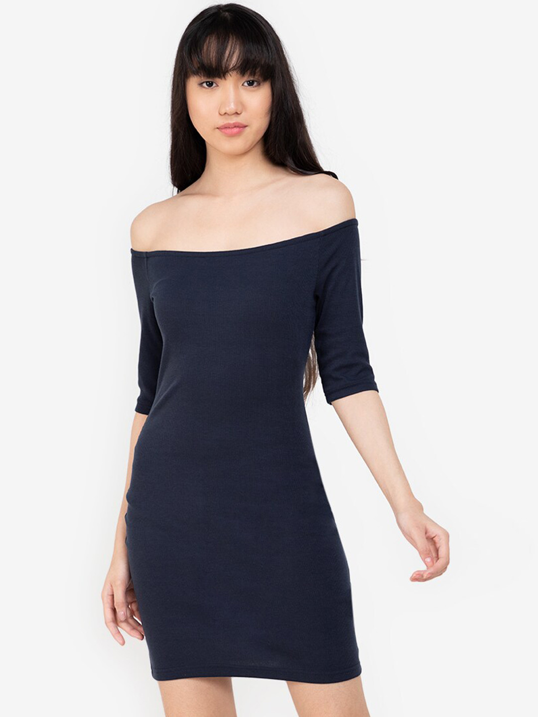 Buy ZALORA BASICS Women Navy Blue Bodycon Dress Dresses for Women
