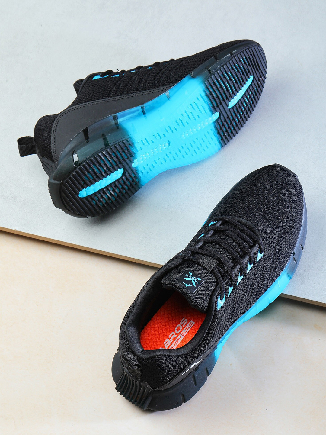 Buy ABROS Men Black Mesh Running Track Shoes Sports Shoes for Men