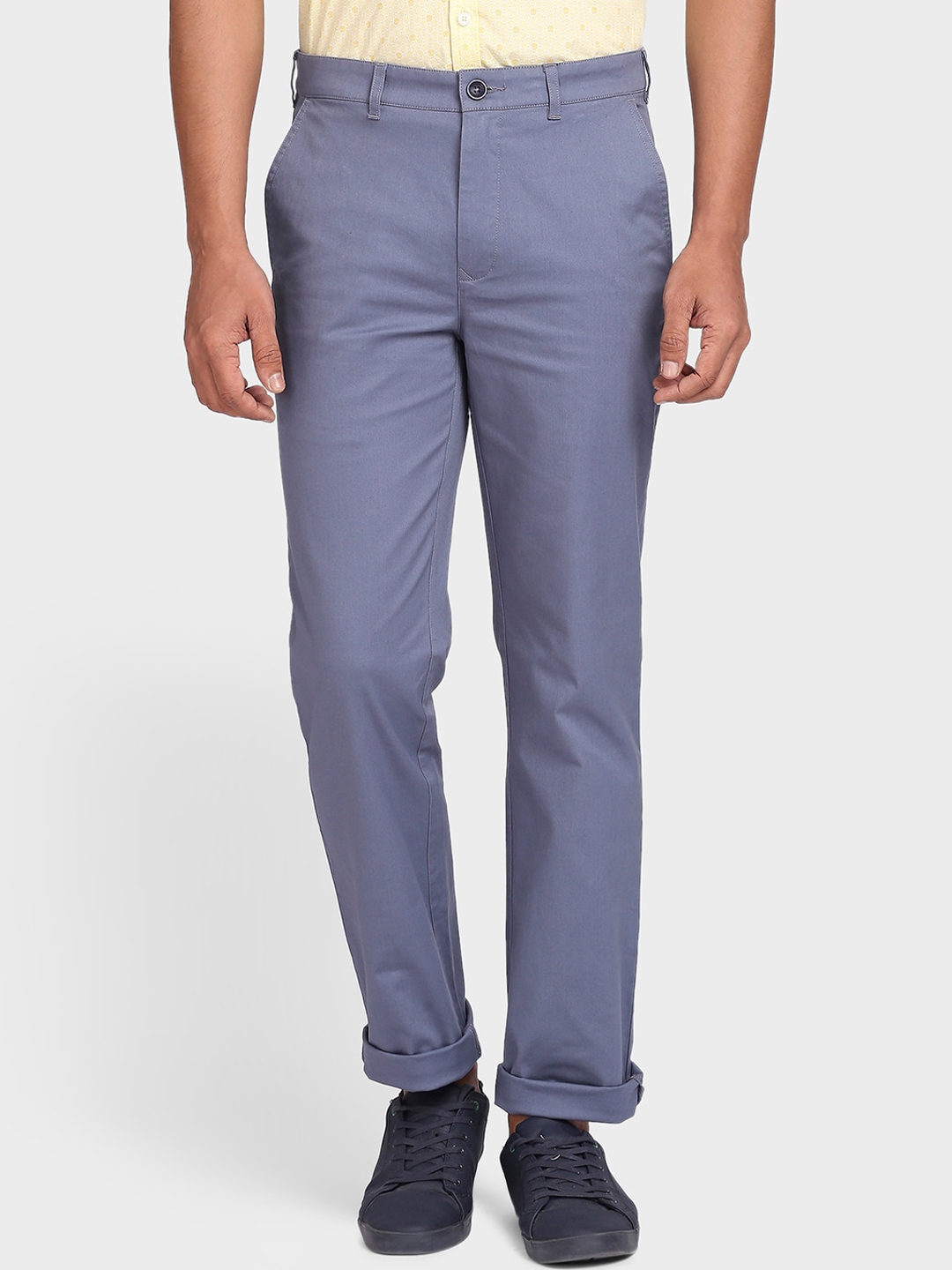 Buy ColorPlus Men Blue Chinos Trousers - Trousers for Men 17454546 | Myntra