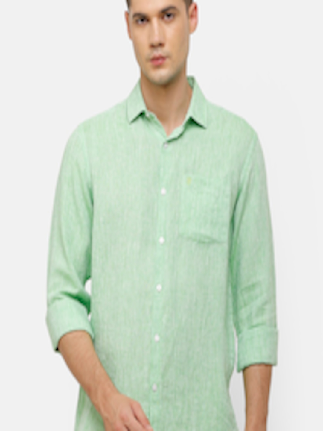 Buy Linen Club Men Green Linen Casual Shirt - Shirts for Men 17461134 ...