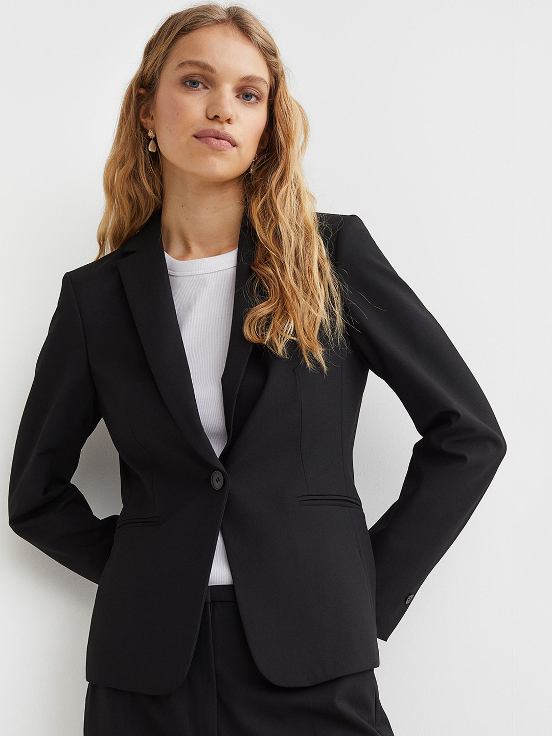 Buy H&M Women Black Fitted Jacket Blazers for Women 17464542 Myntra