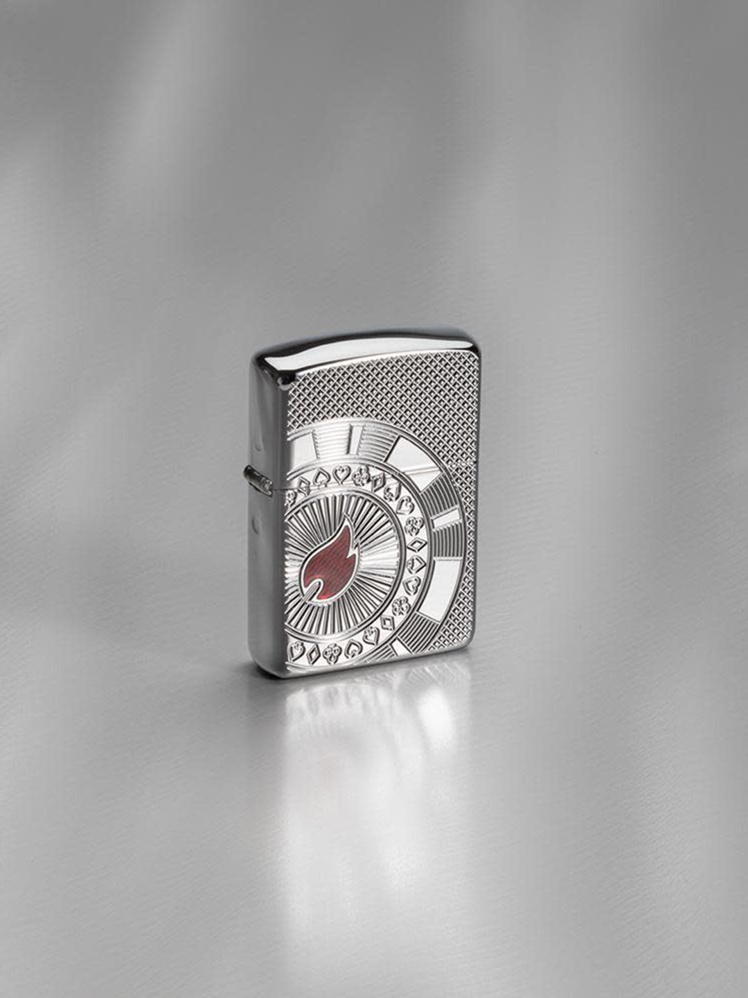 Buy Zippo Grey Textured Poker Chip Design Pocket Lighter Travel