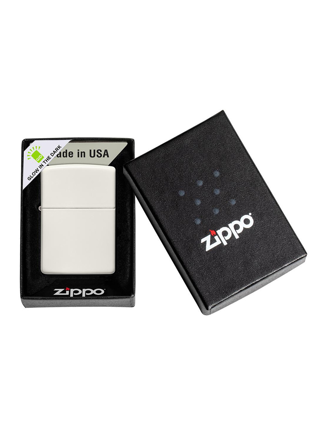 Buy Zippo Unisex Silver Toned Classic Glow In The Dark Pocket Lighter