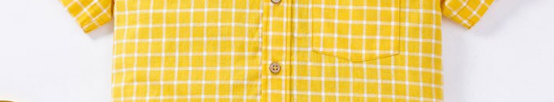 Buy Ed A Mamma Yellow Checked Casual Shirt - Shirts for Boys 17476514 ...