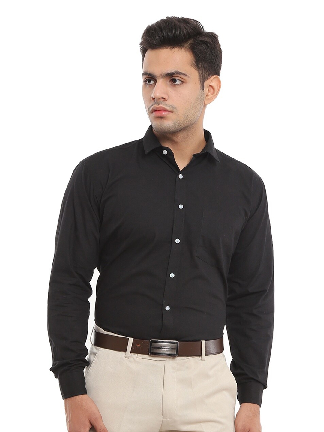 Buy V Mart Men Black Standard Formal Shirt - Shirts for Men 17480018 ...