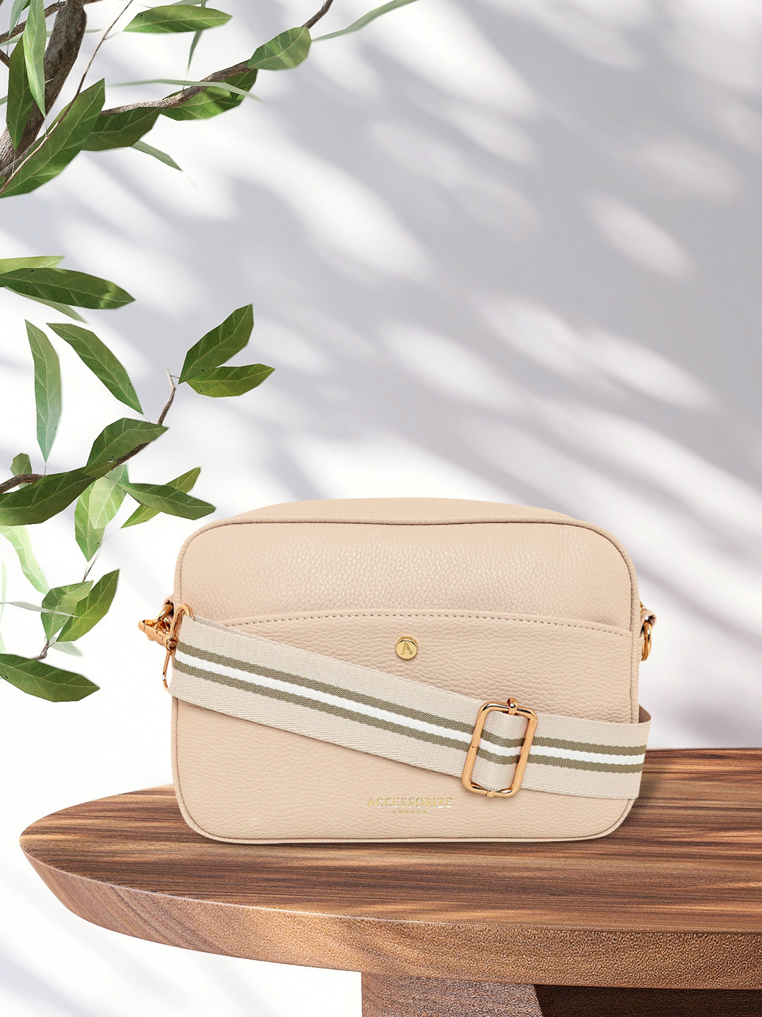 Buy Accessorize London Women Faux Leather bing Strap Camera Sling