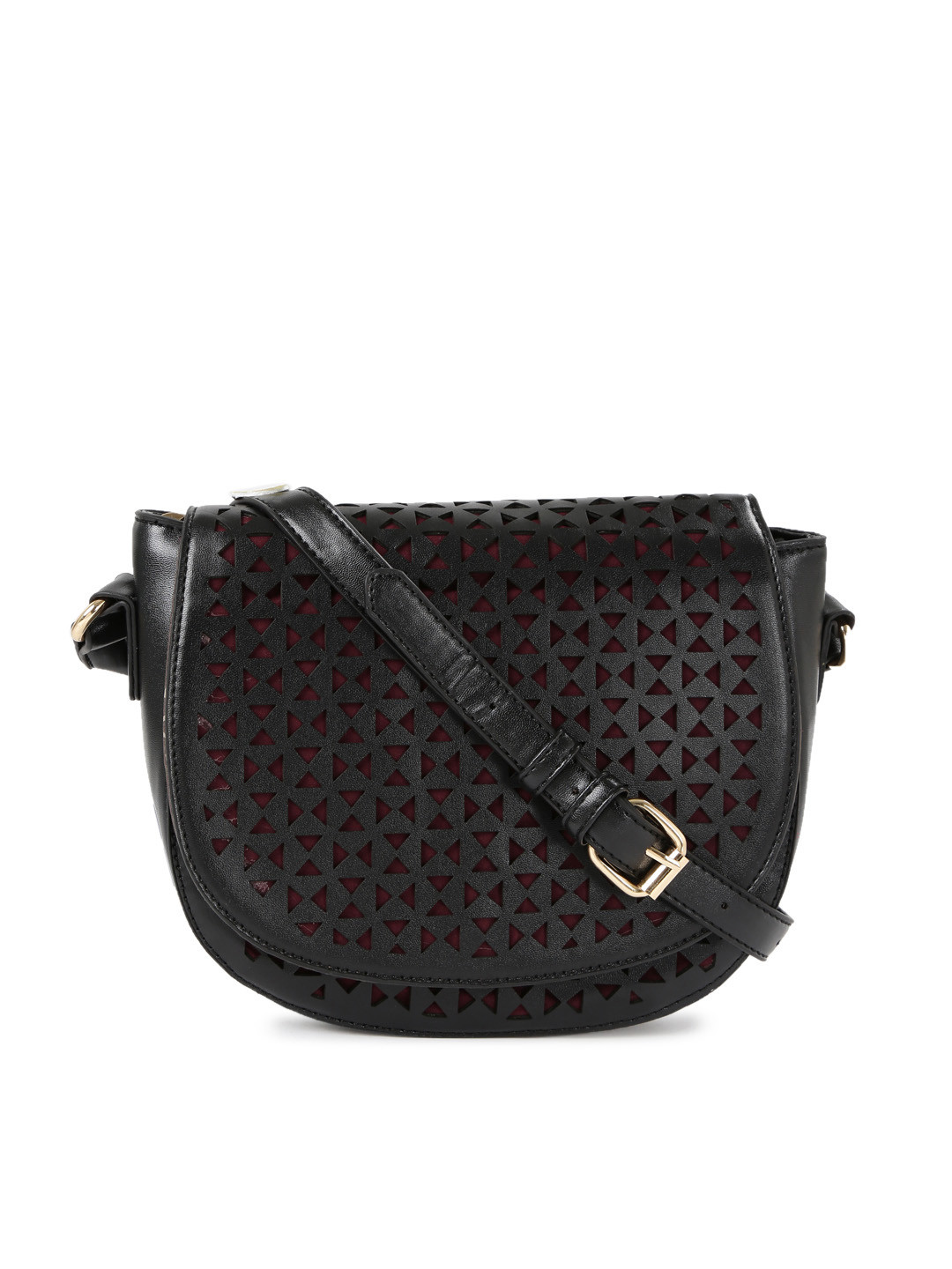 Buy E2O Black Laser Cut Sling Bag Handbags for Women 1748975 Myntra