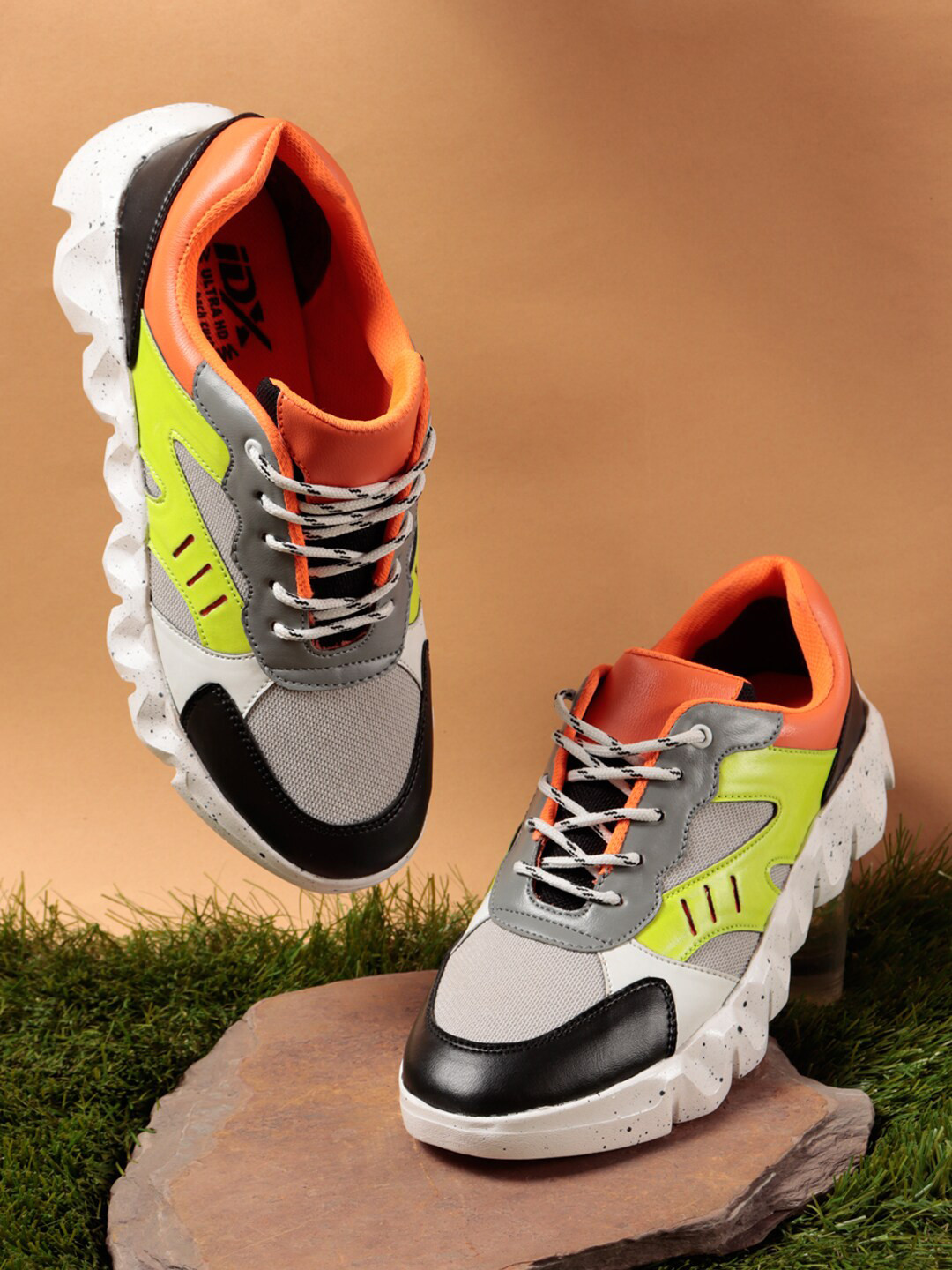 Buy ID Men Blue Leather Running Non Marking Shoes Sports Shoes for