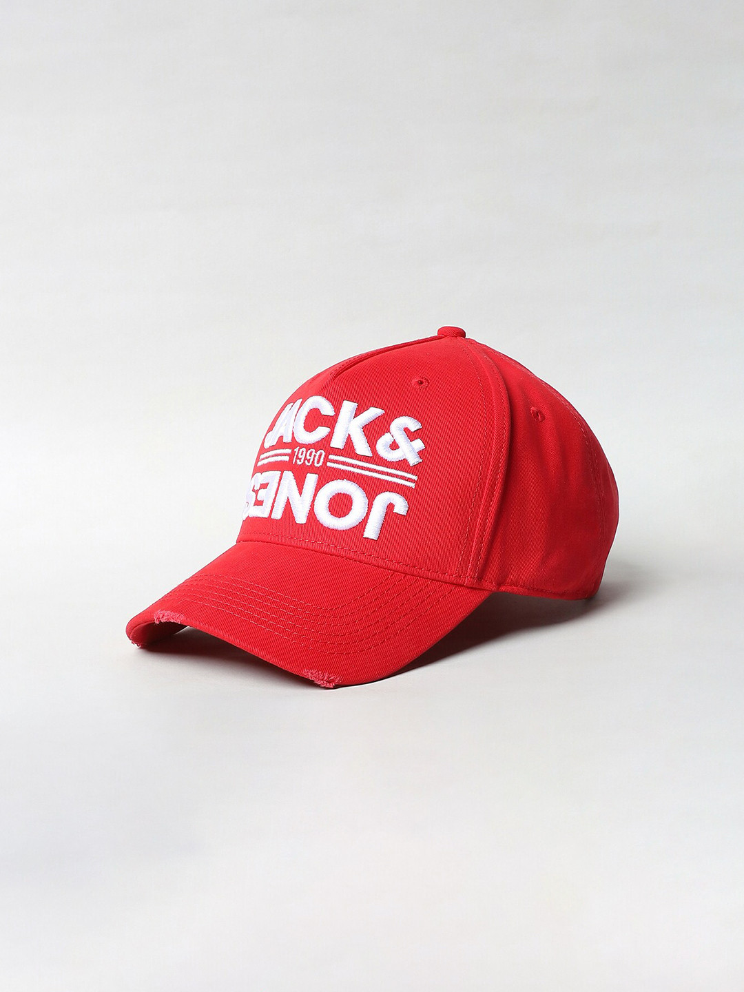 Buy Jack & Jones Men Red Printed Baseball Cap Caps for Men 17493552
