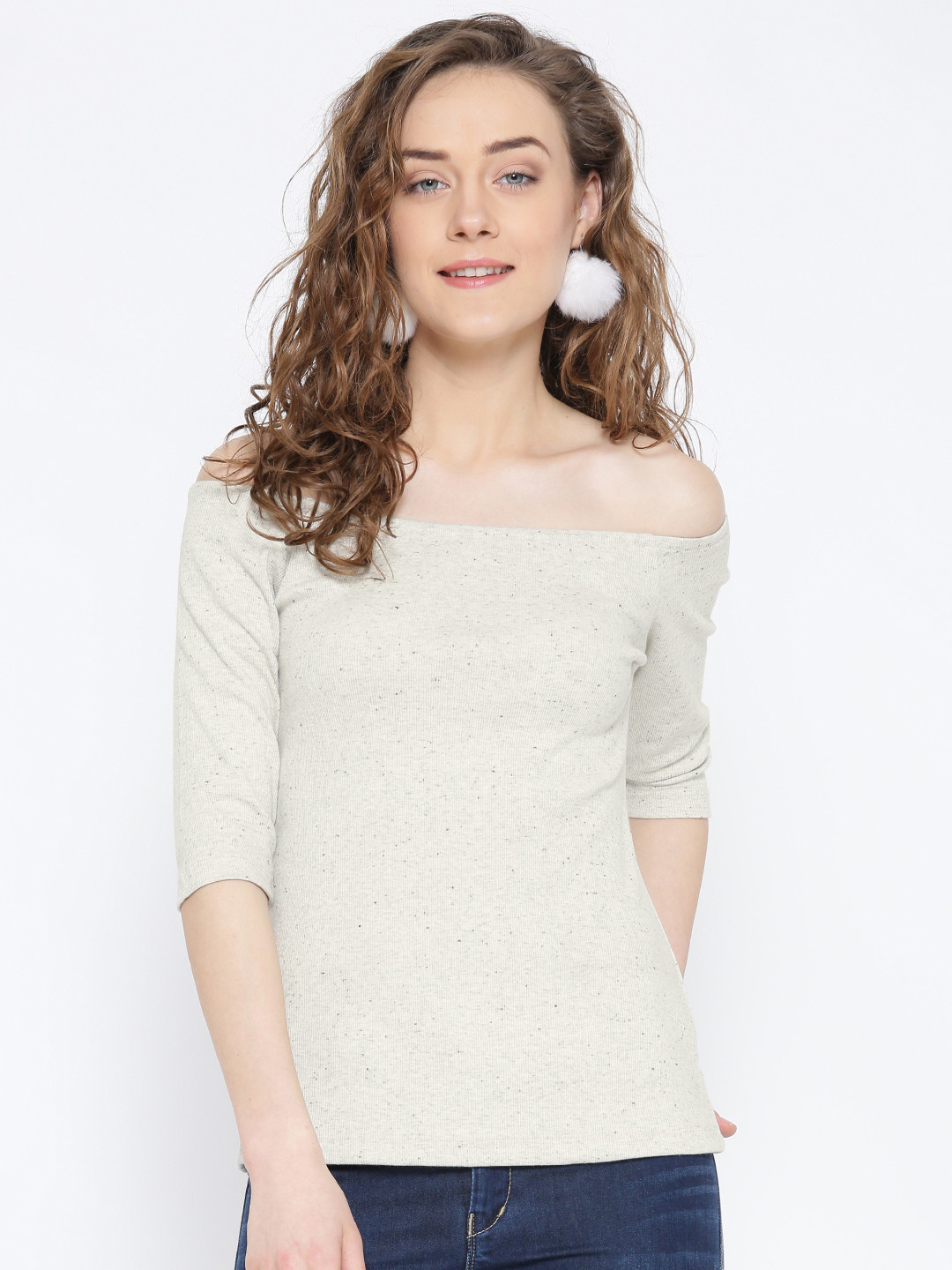 off white bardot top