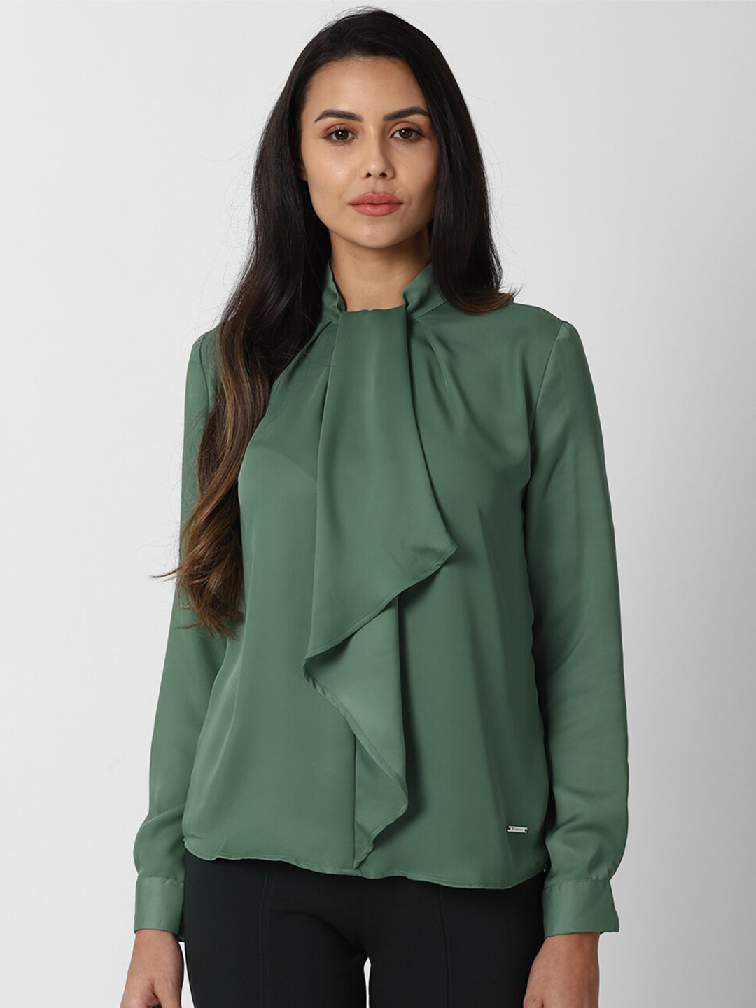 Buy Van Heusen Woman Green Solid Top Tops for Women 17493808 Myntra