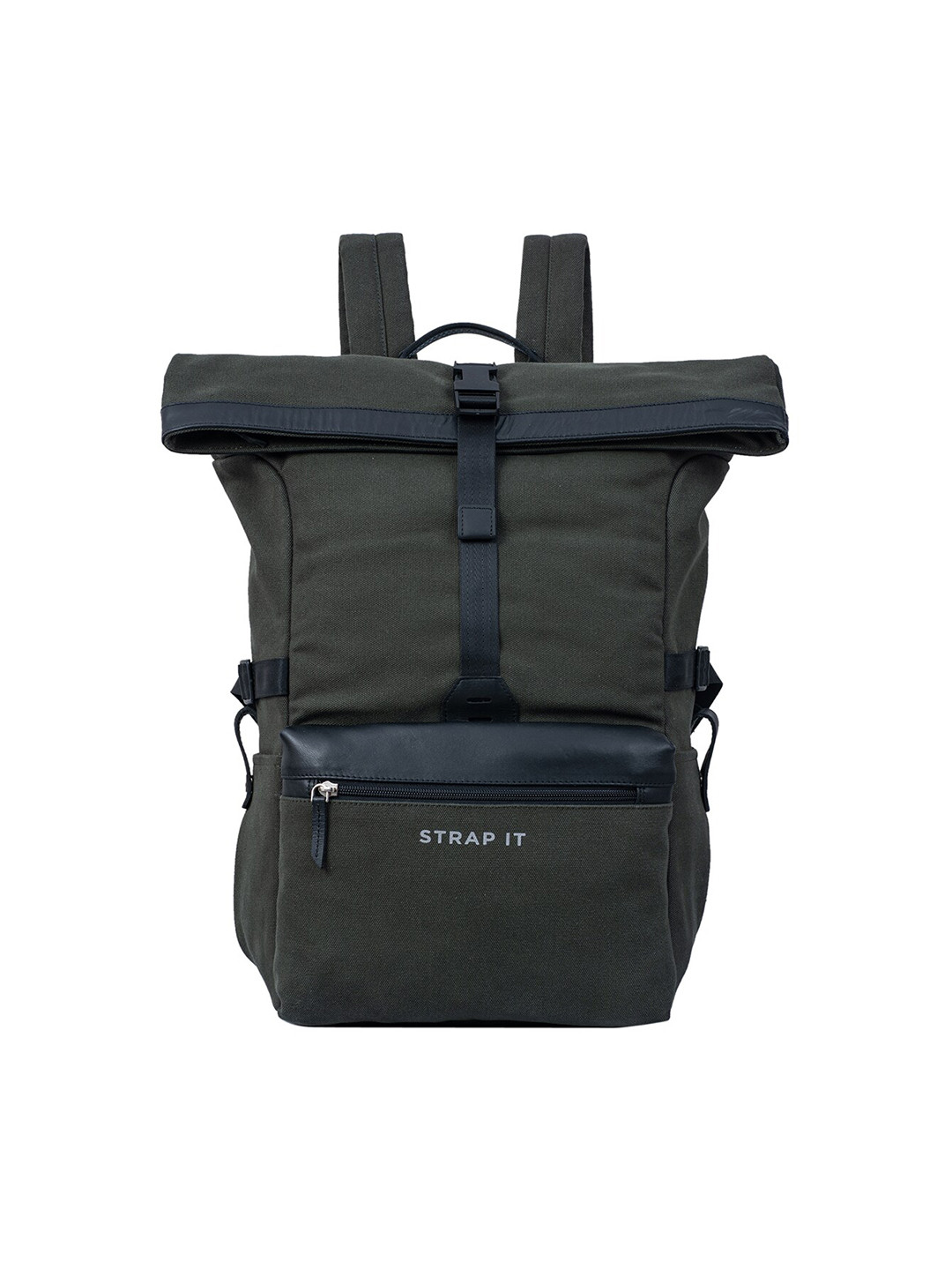 Buy STRAP IT Unisex Olive Green Laptop Backpack With Shoe Pocket