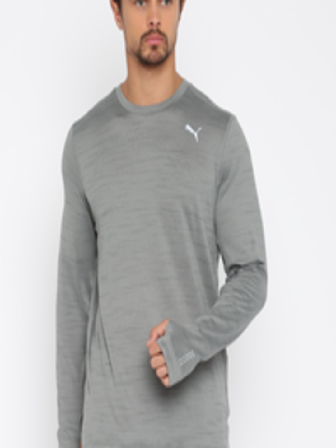 Buy Puma Men Grey L/S Solid T Shirt - Tshirts for Men 1749662 | Myntra