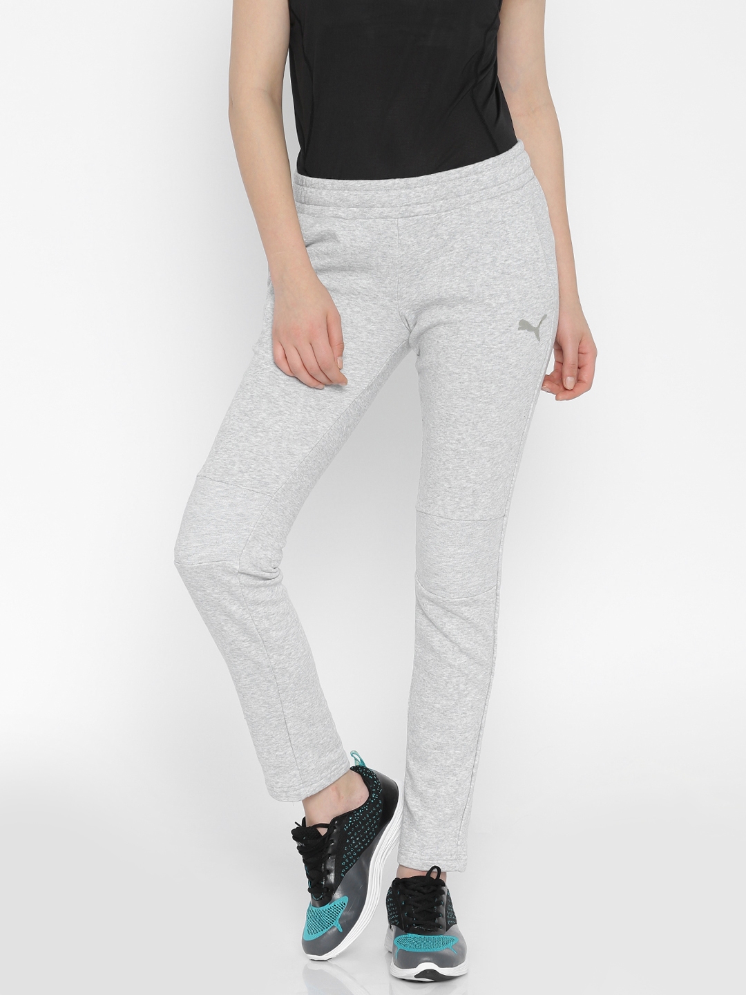 puma grey joggers womens