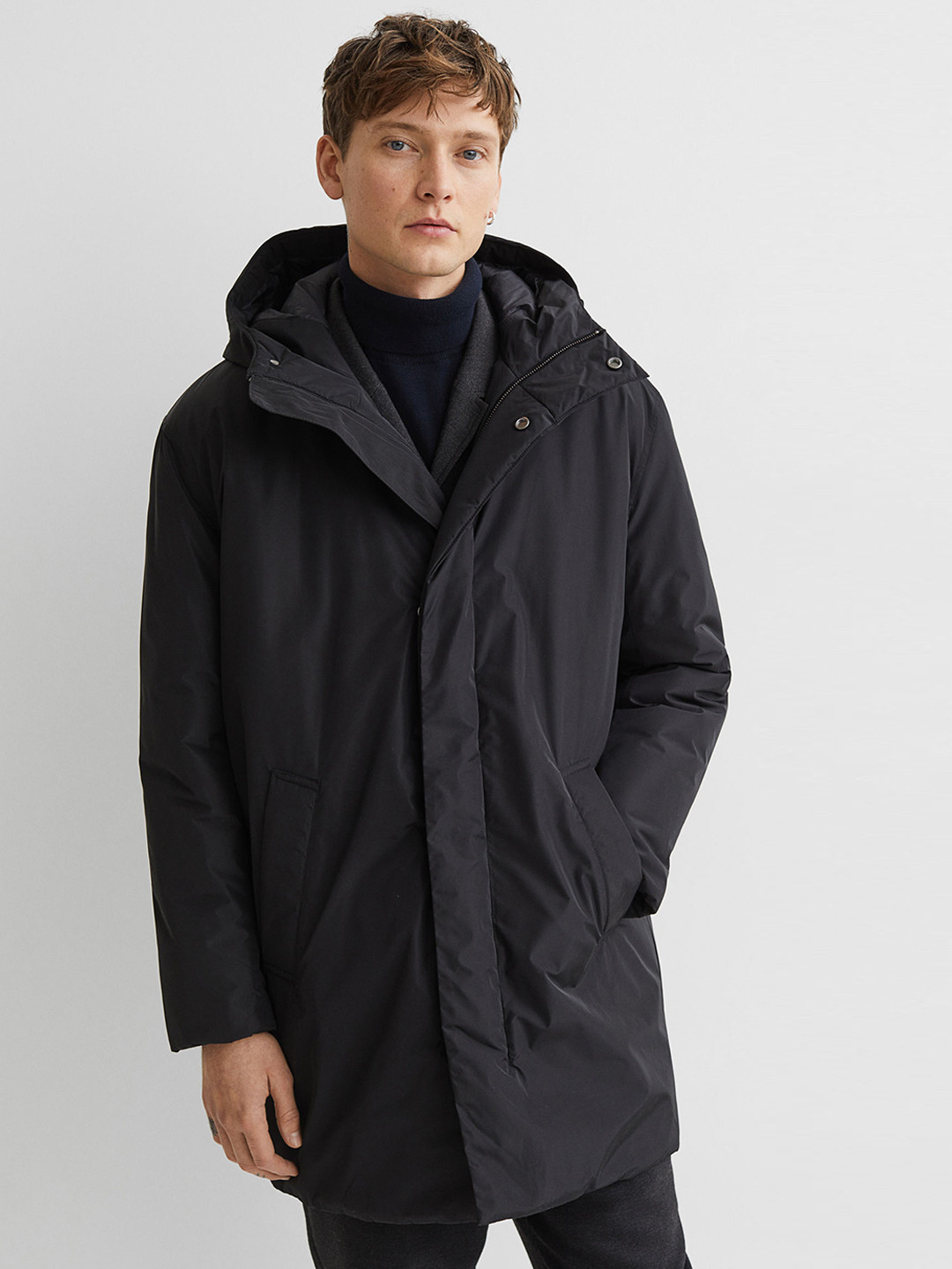 Buy H&M Men Black Padded Parka Jackets for Men 17507940 Myntra